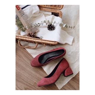 Suede Block Heels