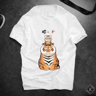 VIDEO-[Nhiều mẫu] Áo thun hổ mập hổ béo cute unisex phong cách hàn quốc, áo phông tiểu hổ 2024, vải cotton mát mịn