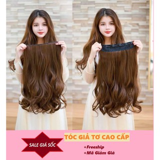 TÓC GIẢ 💕 FREESHIP 💕 MÃ GIẢM 15K (PRET15K) 💕 Tóc giả kẹp xoăn 60cm