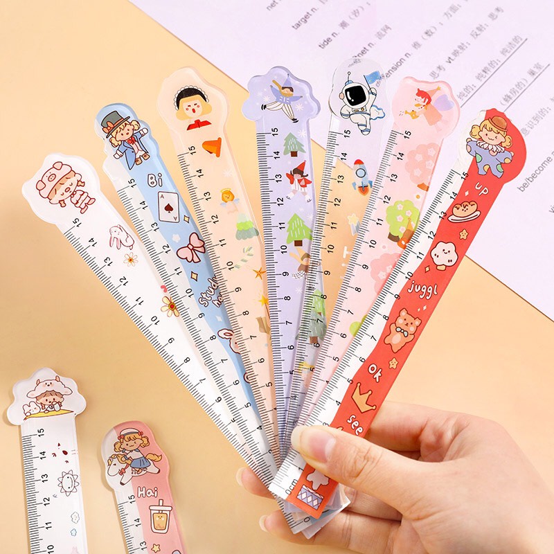 Thước Kẻ 15cm Hoạt Hình Nhiều Mẫu Cute