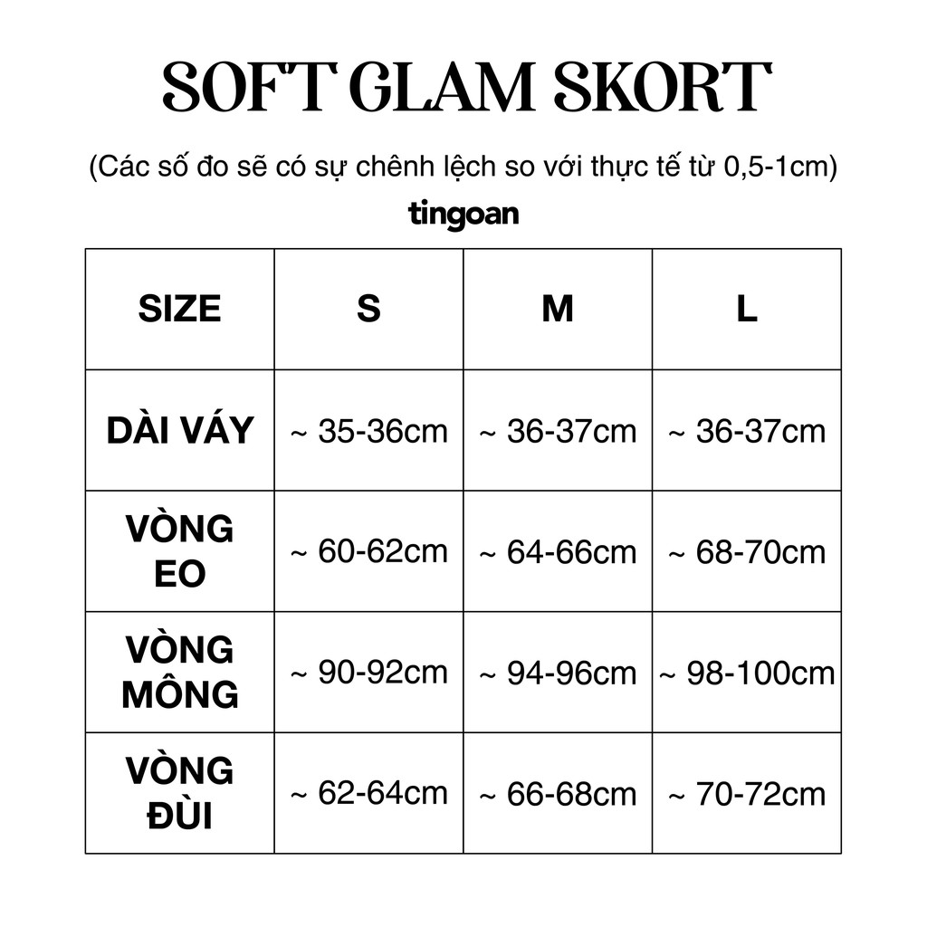 Quần váy cạp cao vạt chéo 3 cúc đen SOFT GLAM SKORT /BL | BigBuy360 - bigbuy360.vn