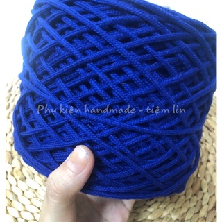 Cuộn 500gr Dây dệt 3mm màu có lõi,thắt túi macrame, đồ handmade