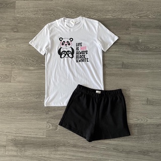 set bộ thun nữ mặc nhà gấu trúc