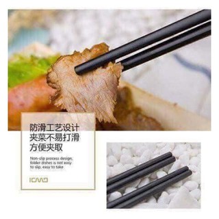 Bộ đũa khảm vàng 10 đôi