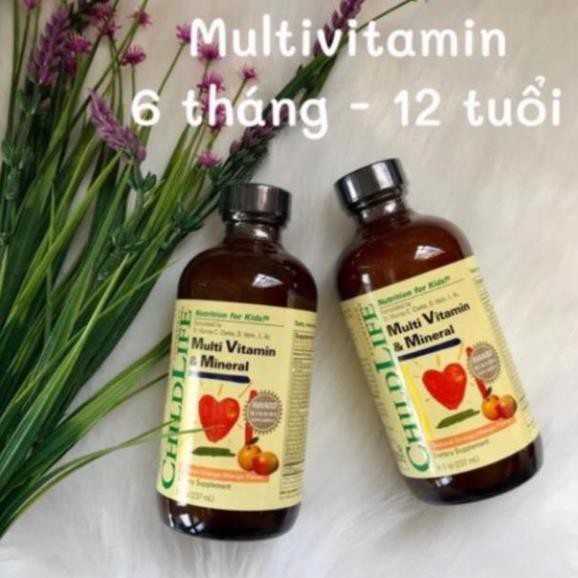 [Date 10/2021]-Childlife Multi Mineral Cam Xoài 237ml Mỹ