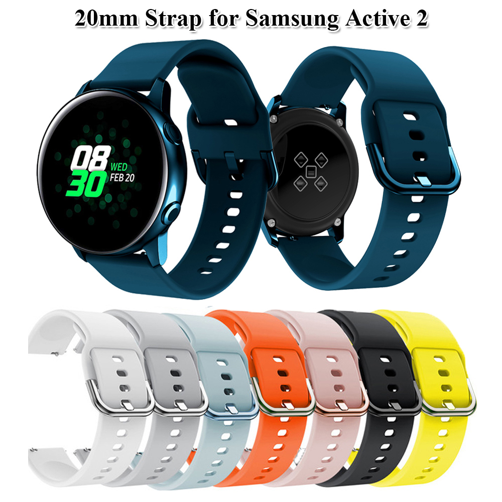 Dây Đeo Silicon 20mm Thay Thế Thời Trang Cho Đồng Hồ Thông Minh Samsung Galaxy Active 2