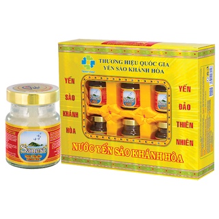 HỘP 6 LON YẾN SANEST KHÁNH HÒA CÓ ĐƯỜNG/ KHÔNG ĐƯỜNG