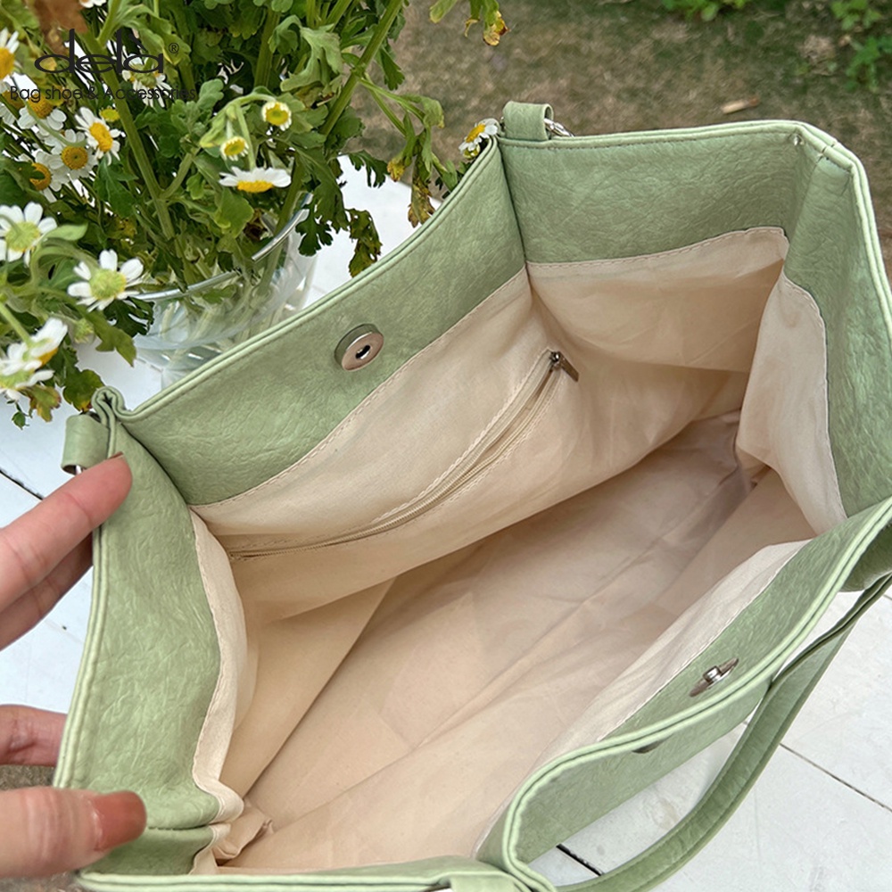 Dela Túi tote Đeo Vai Cỡ Lớn Thời Trang Sang Trọng Cho Nữ