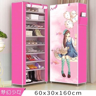 Tủ vải để giày dép 10 tầng 3D