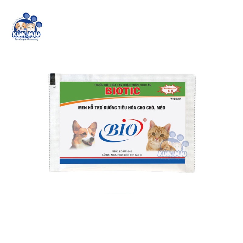 Men Tiêu Hóa Hỗ Trợ Đường Ruột Cho Chó Mèo BIOTIC 5g - Kún Miu Pet Shop