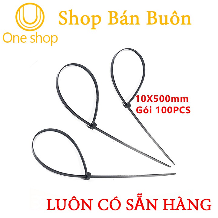 Dây Thít Đen 10X500mm Gói 100PCS