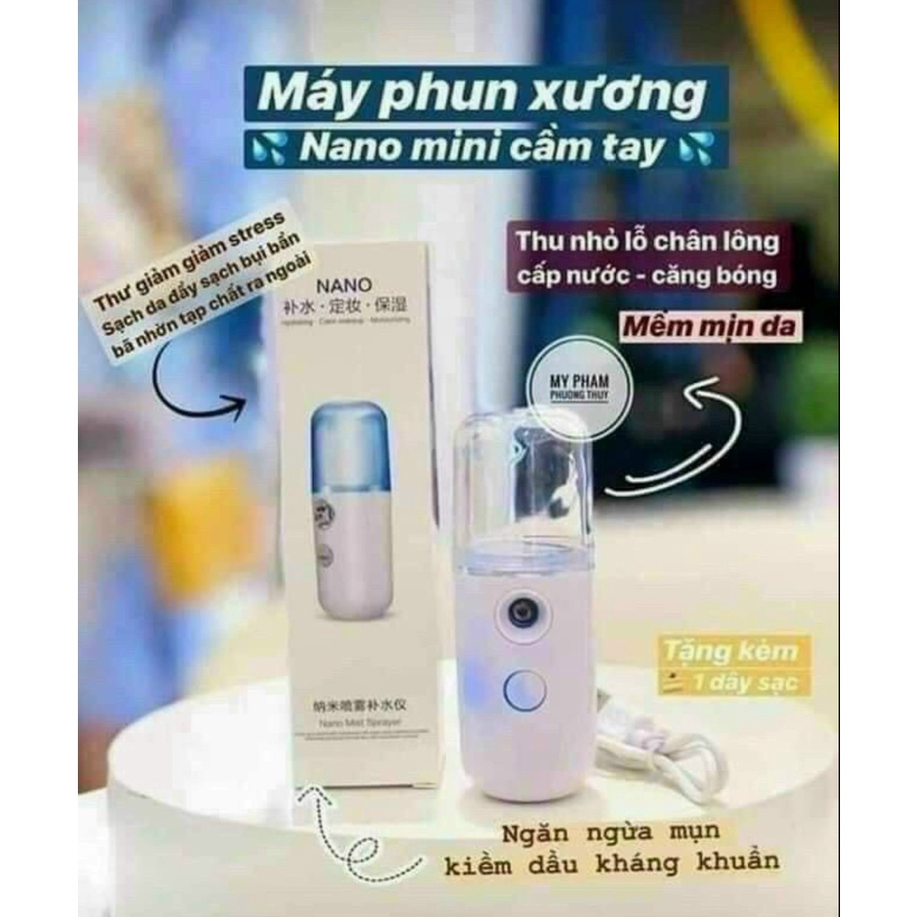 Phun sương mini xông hơi mặt hỗ trợ dưỡng da cấp nước (có nắp vặn dễ sử dụng)