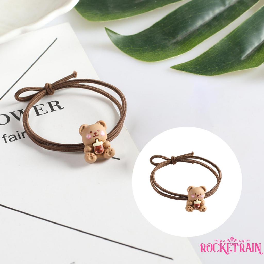 Dây Cột Tóc Co Giãn Hình Que Kem Gấu Hoạt Hình Cho Nữ