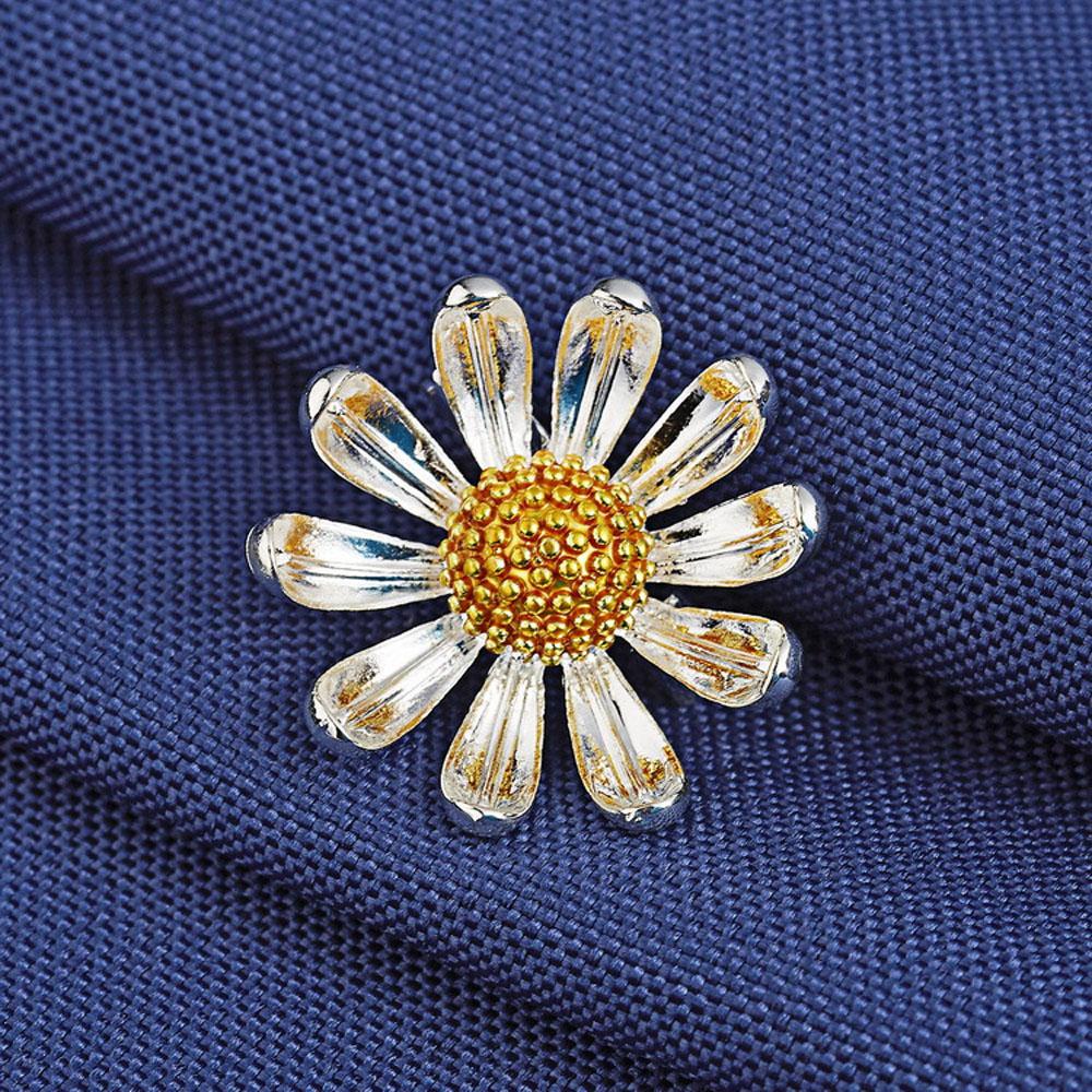 Ghim Cài Áo Hình Hoa Cúc Bằng Kim Loại Thanh Lịch Cho Nữ