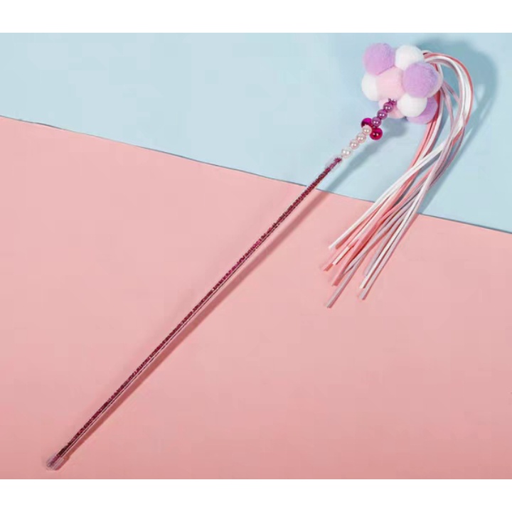 Cần câu mèo cục bông cao cấp siêu đẹp - Đồ chơi độc đáo cho mèo