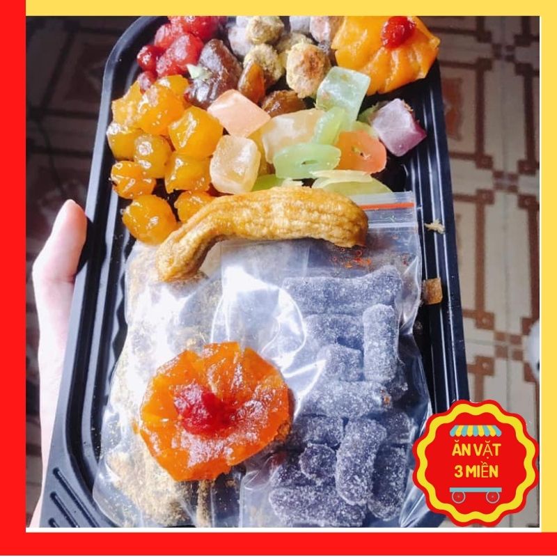 Ô Mai, Mứt hoa quả các loại Mix 12 loại hộp 500gr