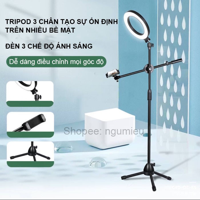 Giá đỡ điện thoại 3 chân, tripod quay phim, chụp hình từ trên xuống