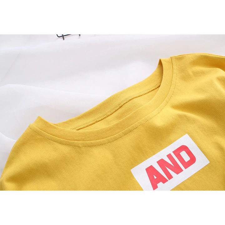 Áo Thun Croptop 🚀FREESHIP🚀 Áo phông nữ tay ngắn chất đẹp, thun cotton, mịn, mát, sành điệu in chữ And . Mã M73 | BigBuy360 - bigbuy360.vn