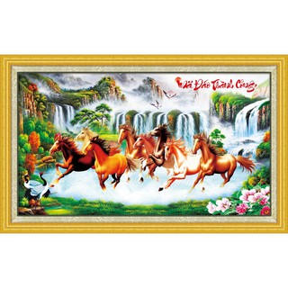 Tranh thêu chữ thập MÃ ĐÁO THÀNH CÔNG 88950 (78x48cm) chưa thêu 5d