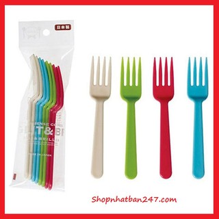 Nĩa nhựa màu set 8 chiếc Nhật Bản - Chuyên sỉ