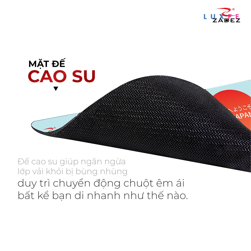 Miếng lót bàn phím, miếng lót chuột ZADEZ GP780N dày, êm tay, bền bỉ, chống trượt, bảo hành 3 tháng  khổ lớn 780x300x3mm