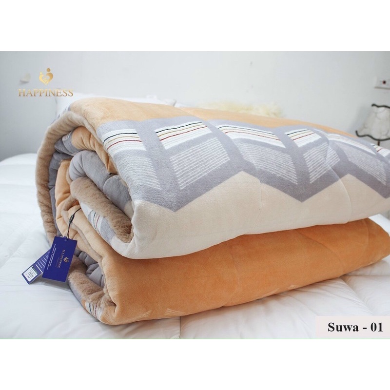 Chăn Lông TENSHI SUWA Chính Hãng Công Ty Happiness VN, kích thước 2m2x2m4
