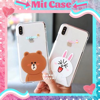 Ốp Lưng iPhone - Ốp Đôi Silicon Trong Dẻo Cony và Bronw iPhone 6/6plus/6s/6splus/7/7plus/8/8plus/x/xs/xs max/11/11promax