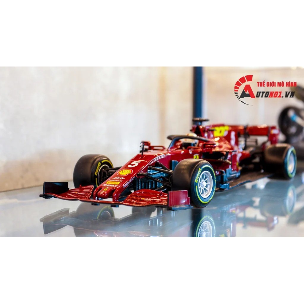 MÔ HÌNH XE F1 FERRARI SF1000 2020 S.VETTEL #5 1:18 BBURAGO 7504