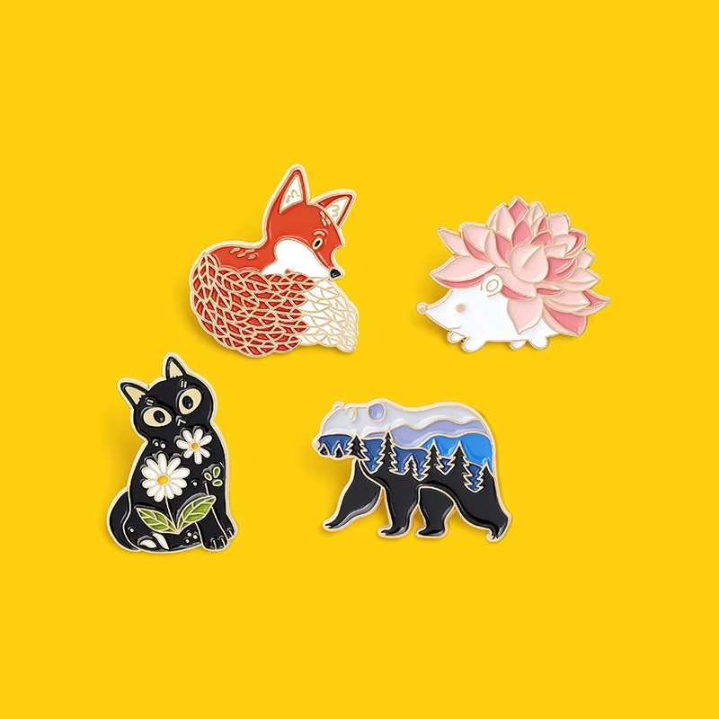 Ghim Cài Áo Hình Động Vật Hoạt Hình Dễ Thương