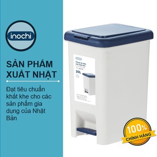 Thùng Rác Nhựa Đạp Chân Nắp Đậy Chữ Nhật Inochi 20 Lít Làm Sọt Rác Văn Phòng,Đựng Rác Gia Đình, Trong Nhà, Ngoài Trời
