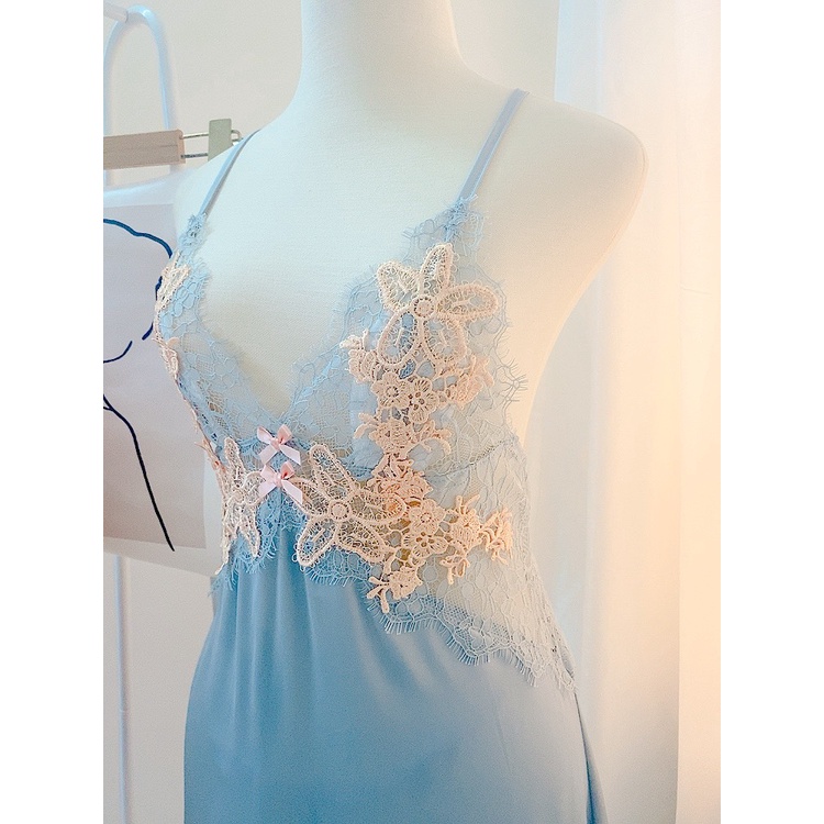 SẴN HÀNG - (ảnh thật) SX837 -Váy ngủ sexy lụa cao cấp - Đầm mặc nhà gợi cảm quyến rũ  - KELLY WANG