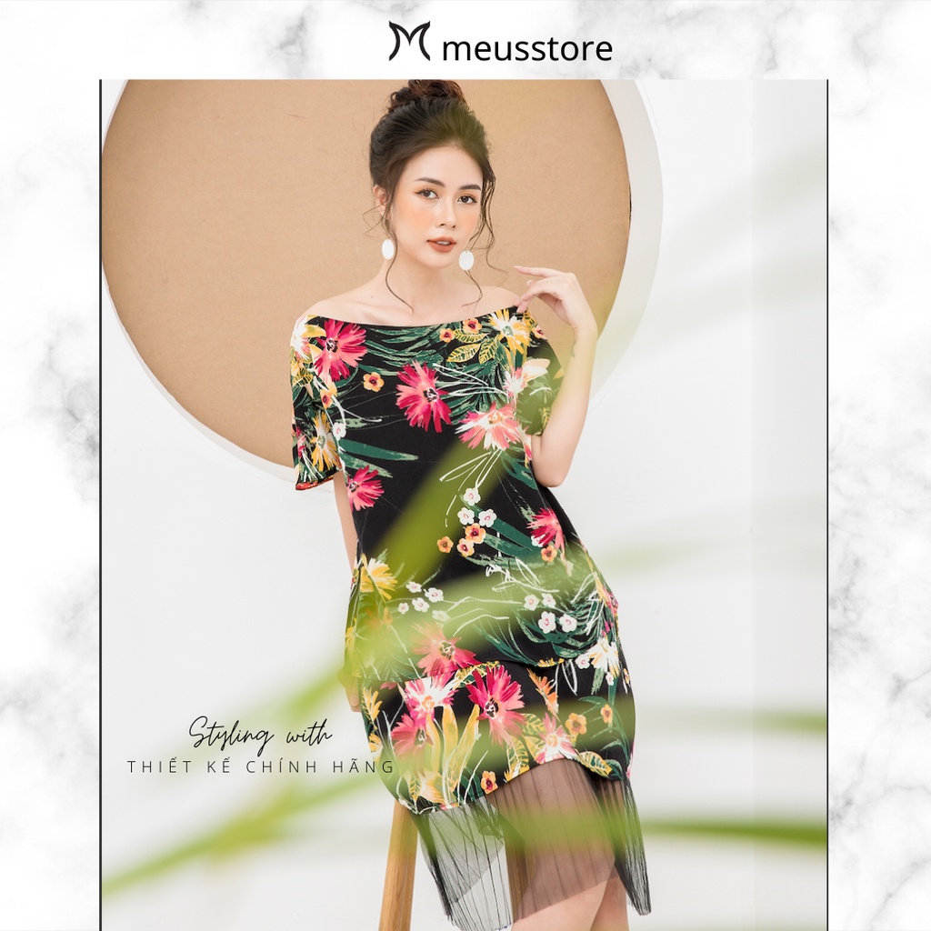 Đầm Nữ Cổ Thuyền Sang Chảnh Tropical Meusstore