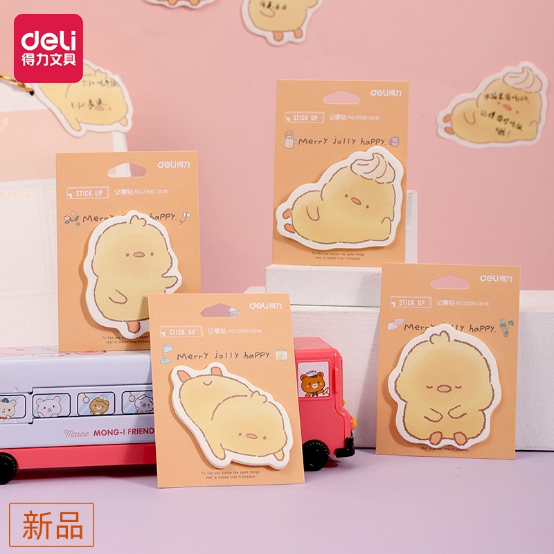 Set 30 Tờ Giấy Ghi Chú Họa Tiết Hoạt Hình Nhiều Màu Dễ Thương