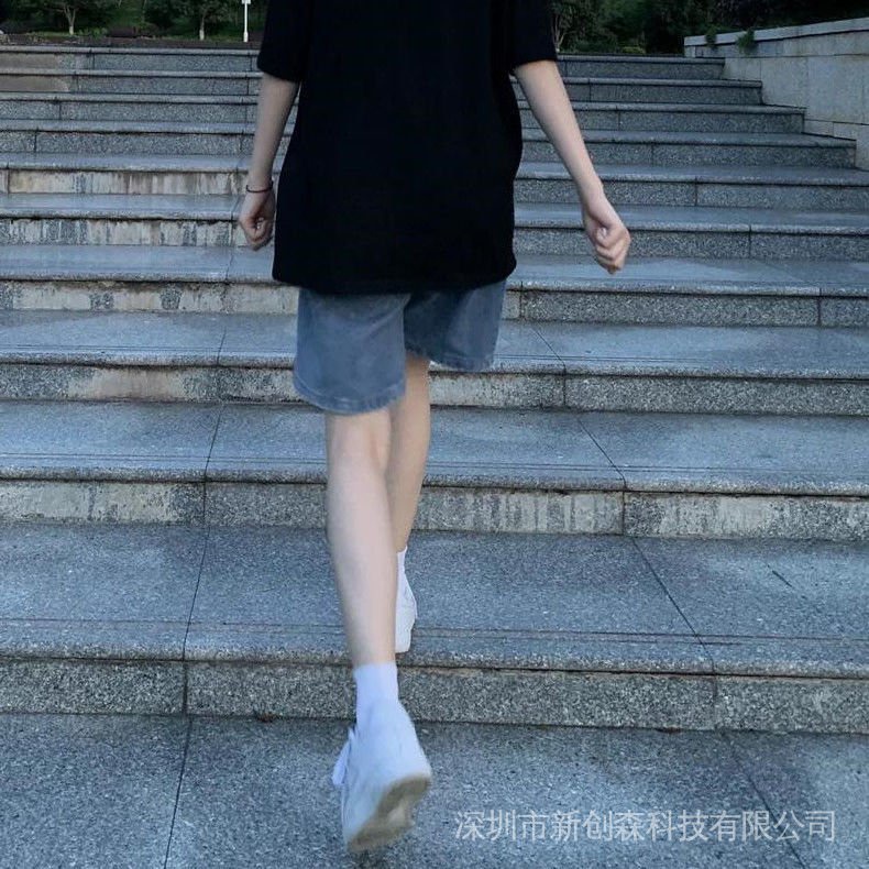 Quần Short Jean Ống Rộng Lưng Thun Cao Mẫu Mới 2022 Thời Trang Mùa Hè Cho Nữ