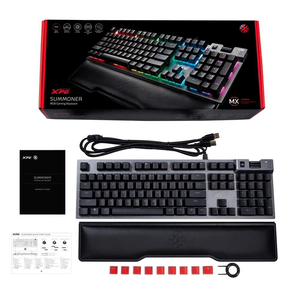 Bàn Phím Cơ Có Dây Adata XPG Summoner - Cherry Switch MX RGB/ XPG Prime/ Led RGB - Hàng Chính Hãng