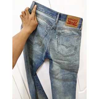 Quần jean levis màu rêu form đứng chất ko giãn
