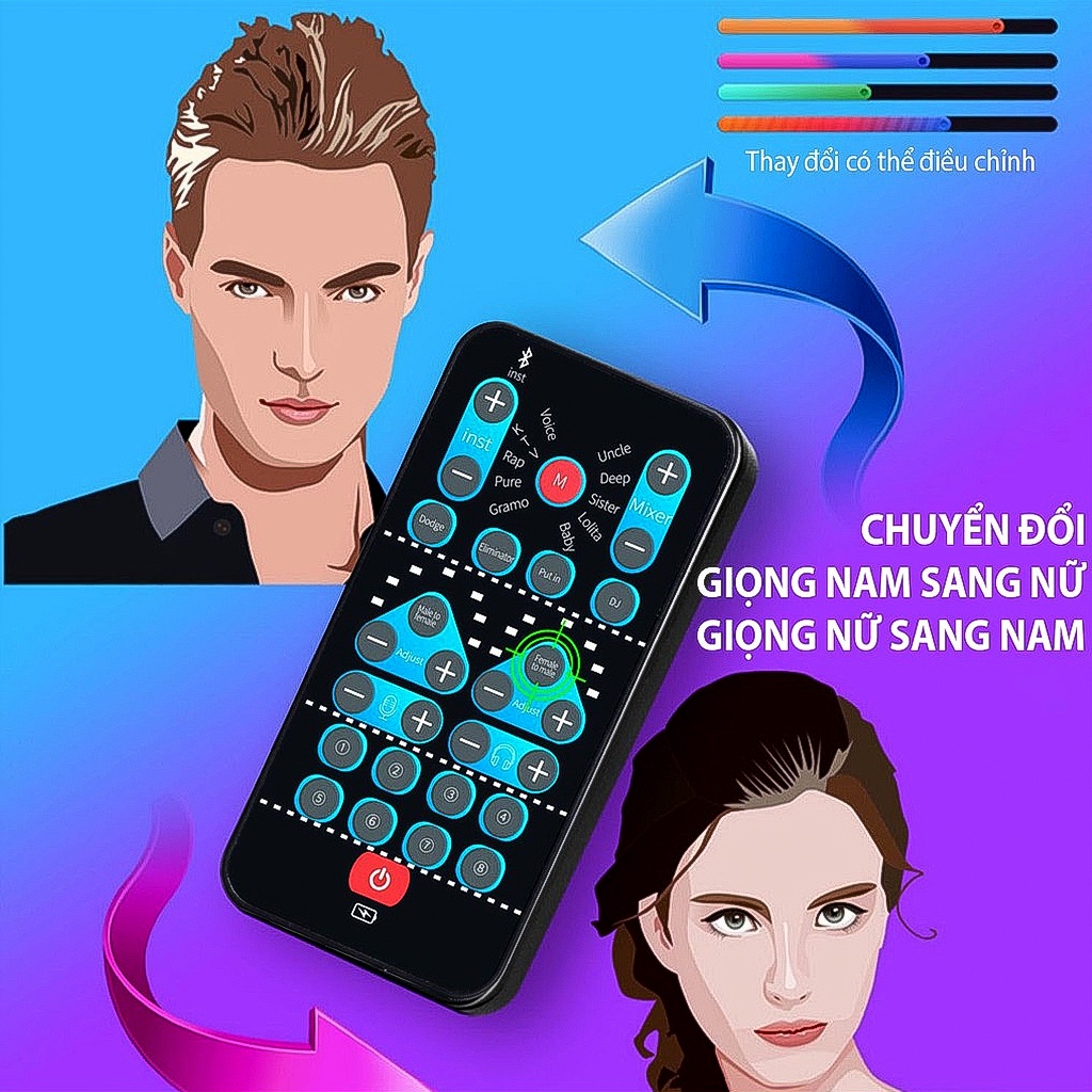 Bộ Chuyển Đổi Giọng Nói Nam,Nữ,Trẻ Em Vinetteam M10 Cho Điện Thoại, Máy Tính Bảng, PC, Hỗ Trợ Mic Đổi Giọng Chơi Game