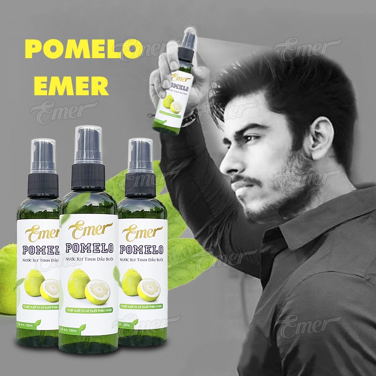 Combo 2 chai tinh dầu bưởi xịt mọc tóc pomelo giảm rụng Emer Garin 100ml x2