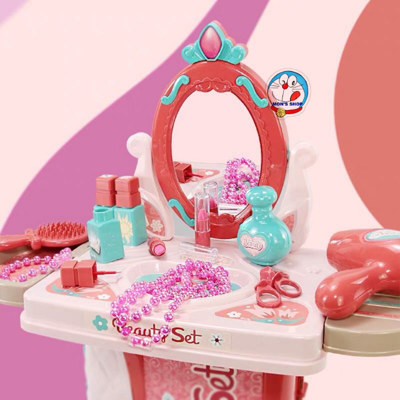 Đồ chơi 3 in 1 bàn trang điểm, va ly trang điểm siêu xinh
