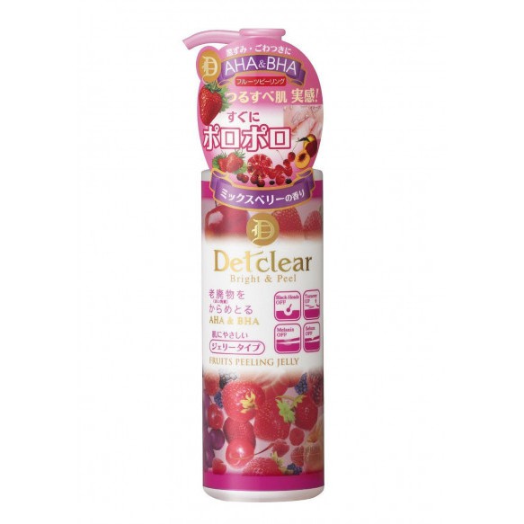 Tẩy Da Chết Meishoku Detclear Bright &amp; Peel Fruits Peeling Jelly - Mix Berry 180ml