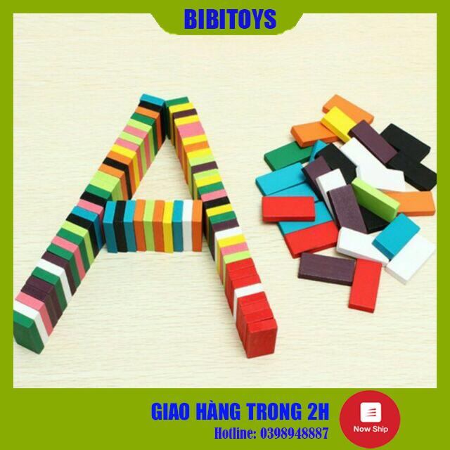 [GIÁ SP MỚI] Đồ chơi Domino màu 100 - 120 chi tiết cho bé