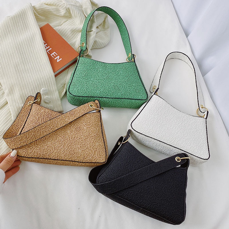 Túi Đeo Vai Màu Trơn Phong Cách Phương Tây Thời Trang