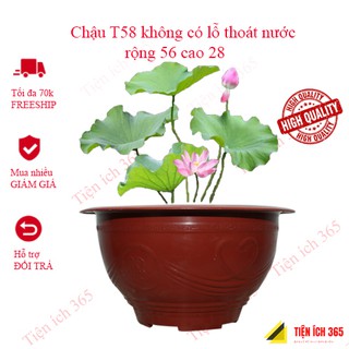 Bộ 2 chậu cây không có lỗ thoát nước trồng hoa sen hoa súng - nuôi cá T58
