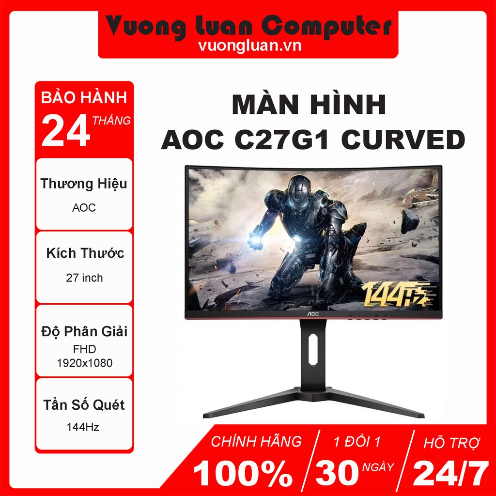 Màn hình AOC C27G1 27 inch/144Hz/1ms - Chính Hãng