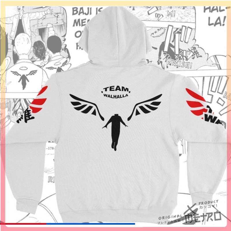 COD Tokyo Revengers Walhalla Valhalla Đội Unisex Áo len trùm đầu/ Tay ngắn / Áo len có dây kéo cosplay