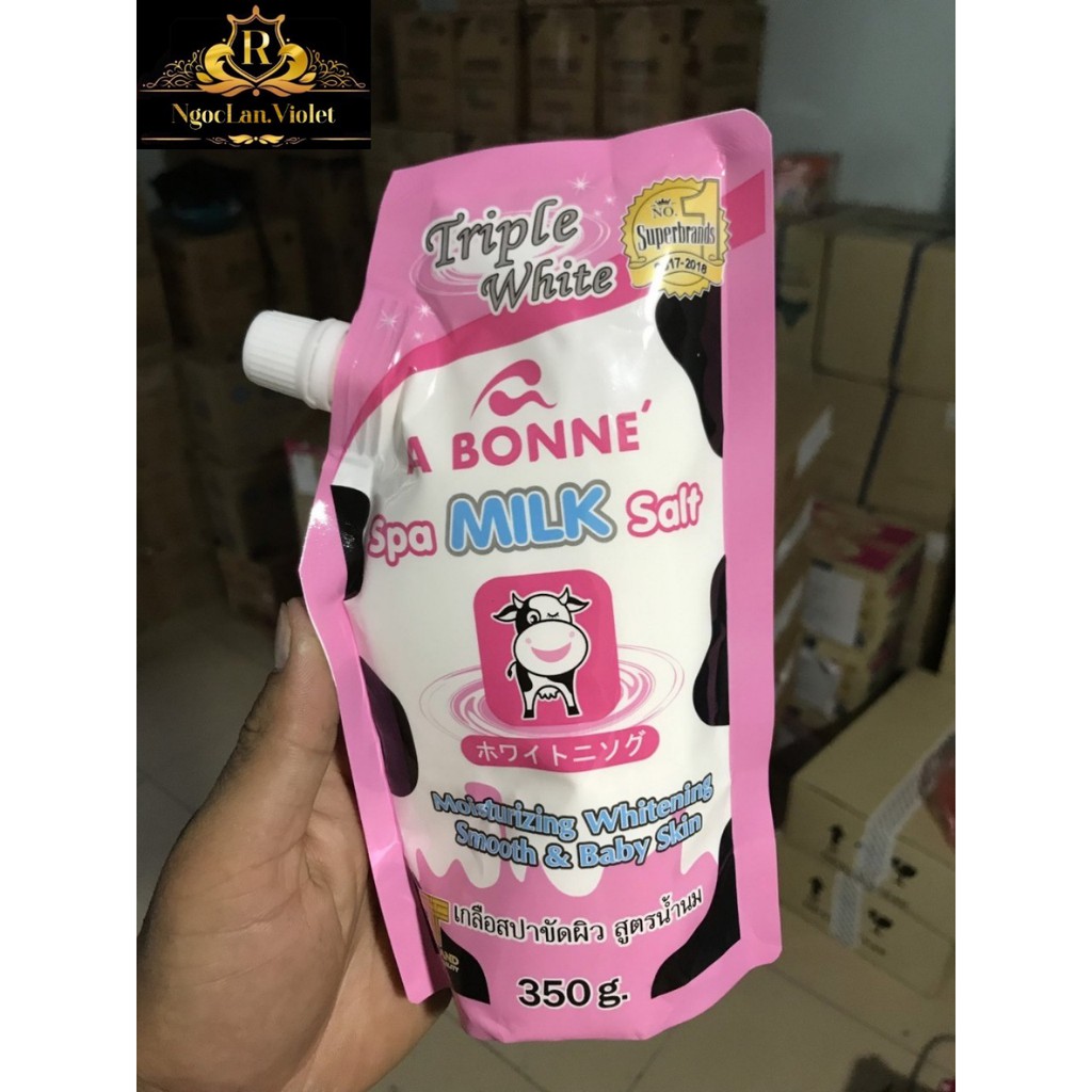 [Chuẩn Thái] Muối Tắm Sữa Bò Tẩy Tế Bào Chết A Bonne Spa Milk Salt Thái Lan 350gr