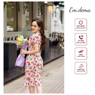 Váy đầm công sở hoa nhí đuôi cá thiết kế ❤EMDEMA❤nhẹ nhàng thướt tha
