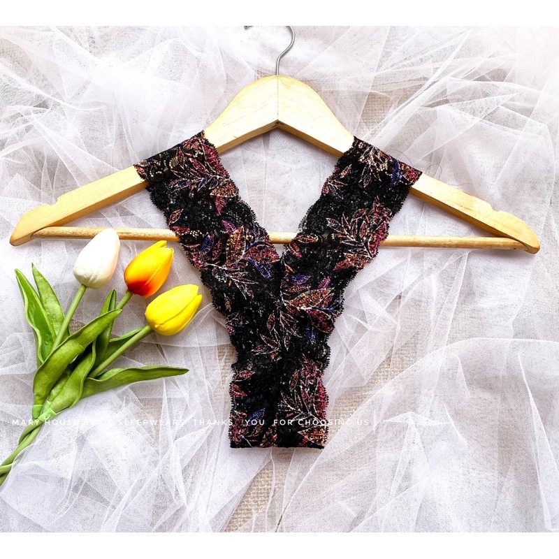 Set Bralette Ren Mút Ngực Quần Y Đen Cúp Nhỏ 32-34 Mary House Bra & Sleepwears | BigBuy360 - bigbuy360.vn