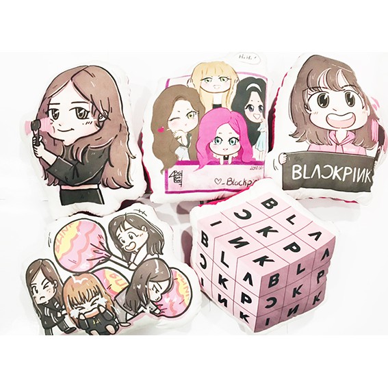 Gấu bông blackpink dạng gối 40cm GB4I8 gấu bông cute gấu bông dễ thương