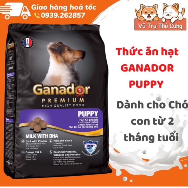 1,2Kg Thức ăn hạt cho Chó Ganador đa dạng hương vị